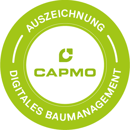 Siegel für Auszeichnung Capmo Digitales Baumanagement