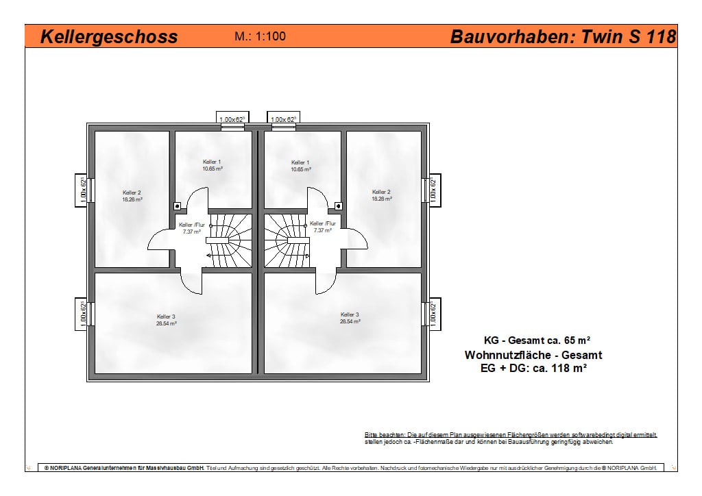 Doppelhaus twin s118 grundriss kg min 2