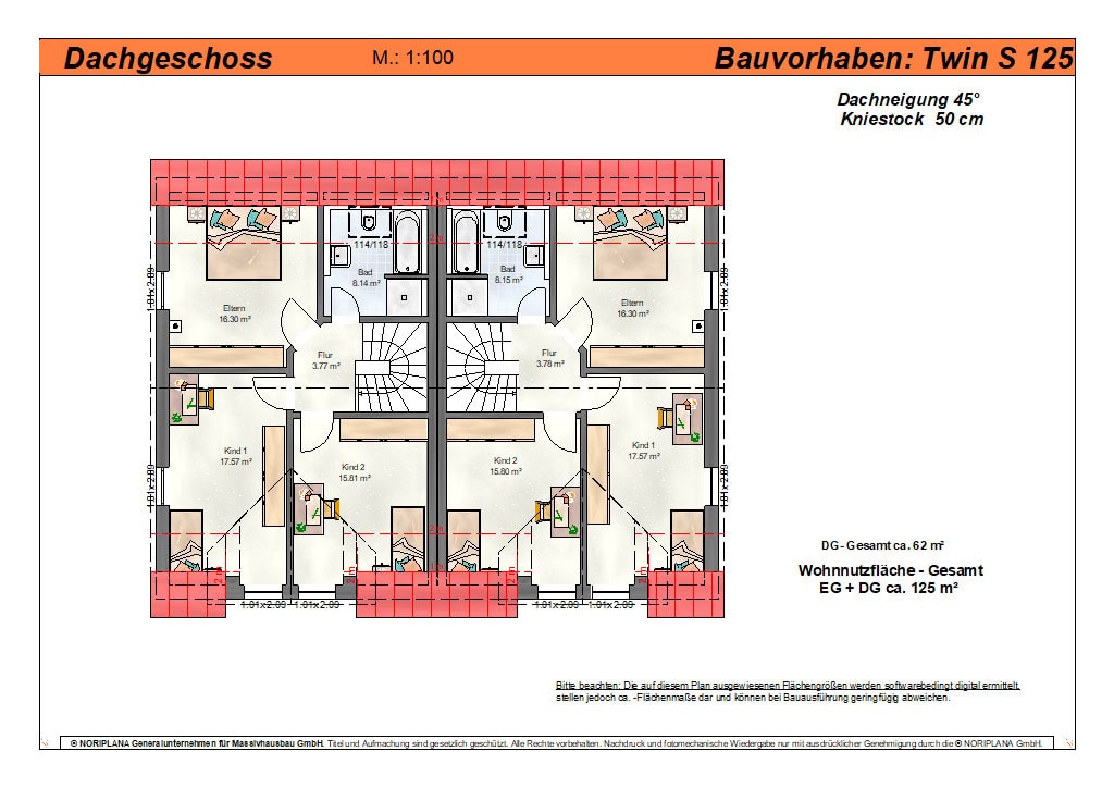 Doppelhaus twin s125 grundriss og