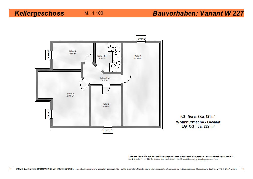 Mehrfamilienhaus variant w227 grundriss kg min