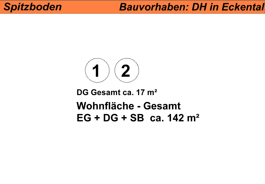 Deckblatt einer Broschüre mit Zahlen und Angaben zur Wohnfläche in Quadratmetern.